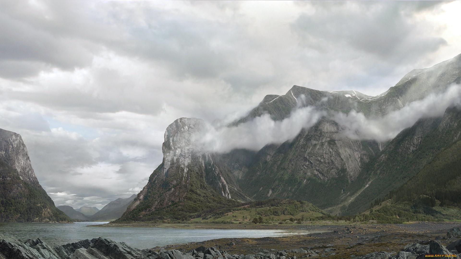 , , , , , , norwegian, fjords, and, landscape